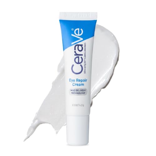 CeraVe Eye Repair Cream, Under Eye Cream For Puffiness And Bags Under Eyes, Hyaluronic Acid + Niacinamide + Marine Botanical Complex, Oil Free & Opthalmologist Tested