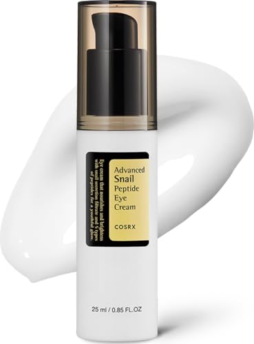 COSRX Snail Mucin Peptide Under Eye Cream, 73.7% Snail Mucin and Niacinamide, Eye Care, Eye Cream Anti Aging, Korean Eye Cream for Dark Circles, Korean Skin Care, 0.84 fl oz