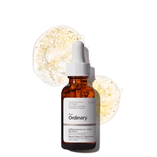 The Ordinary Caffeine Solution 5% + EGCG, Depuffing Eye Serum for Dark Circles and Tired Eyes