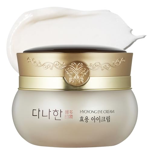 Danahan Korean Luxury Hanbang Eye Cream - Anti-Aging Treatment for Puffiness & Fine Line – 30+ Botanicals+Ganoderma Mushroom+Ginkgo Biloba + Lecithin, Hyoyong, Gentle Non-Greasy 1.01 fl oz / 30ml