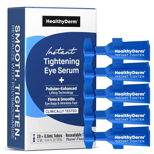 Instant Under Eye Lift Serum: Reduces Eye Bags, Wrinkles, Puffy Eyes, Dark Circles & Crow’s Feet in Minutes - Advanced Firming Polysaccharide Formula for Mature Skin - 20 Resealable Tubes