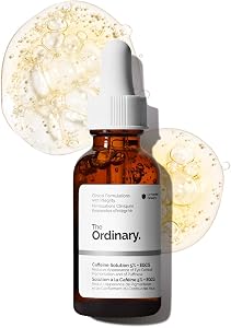 The Ordinary Caffeine Solution 5% + EGCG, Depuffing Eye Serum for Dark Circles and Tired E