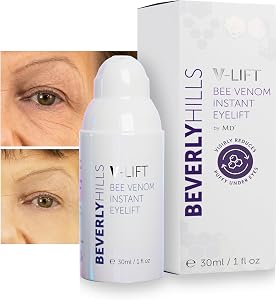 Beverly Hills V-Lift Instant Eye Lift and Eye Tuck Bee Venom Serum for Puffy Eyes, Dark Ci