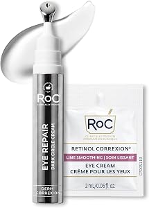 RoC Derm Correxion Retinol Eye Repair Dark Circle Cream Treatment with Niacinamide, Resver