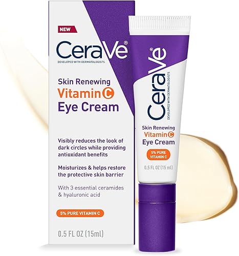 CeraVe Skin Renewing Vitamin C Eye Cream, Vitamin C, Hyaluronic Acid, — Our hands-on testing setup for sk-ii lxp vs shiseido futu