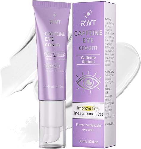 8% Caffeine Eye Cream & Retinol Under Eye Cream to Reduce Dark Circles, Puffiness, Wrinkles and Fine