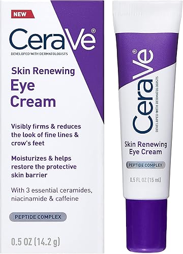 CeraVe Skin Renewing Eye Cream For Wrinkles, Under Eye Cream With Pept — Our hands-on testing setup for tatcha silk peony vs sisle